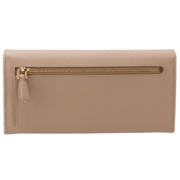 1mh132qwa236 2 PRADA Saffiano Bifold Long Wallet Beige