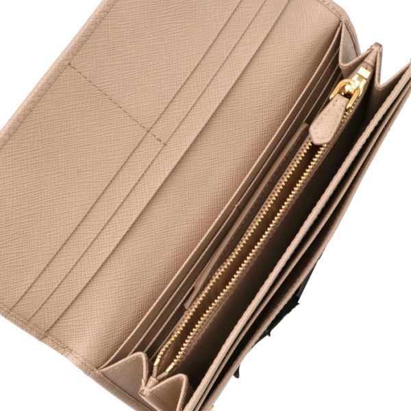 1mh132qwa236 5 PRADA Saffiano Bifold Long Wallet Beige