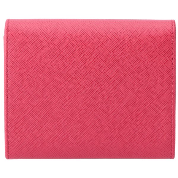 1mh176qwa505 2 PRADA Saffiano Metal Trifold Wallet Pink