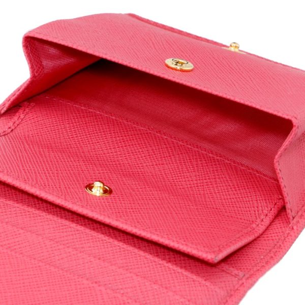 1mh176qwa505 6 PRADA Saffiano Metal Trifold Wallet Pink