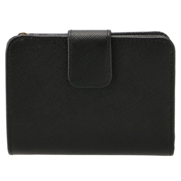 1ml0182d1q002 2 PRADA Womens Saffiano Bifold Wallet Black