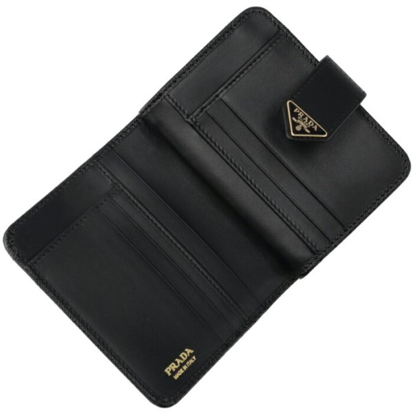 1ml0182dyg 4 PRADA Womens Saffiano Compact Bifold Wallet