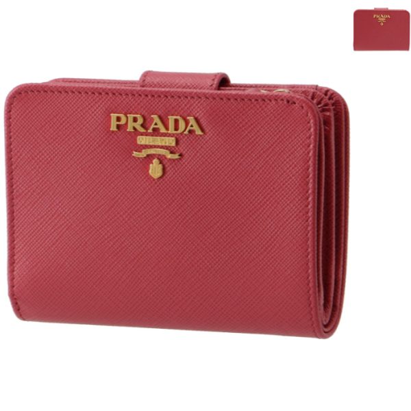 1ml018qwa PRADA Womens Saffiano Mini Wallet