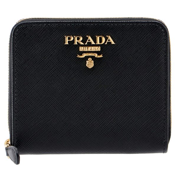 1ml036qwa002 1 PRADA Saffiano Folding Wallet Black