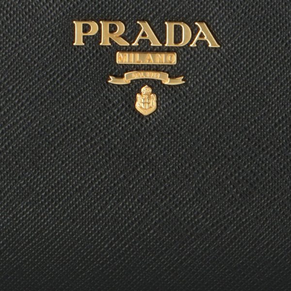 1ml225qwa002 3 PRADA Bifold Saffiano Wallet Black