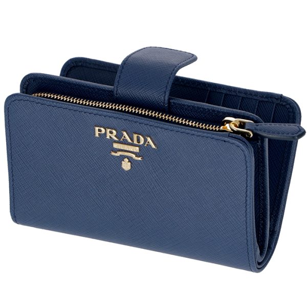 1ml225qwa016 PRADA Embossed Calfskin Bifold Wallet