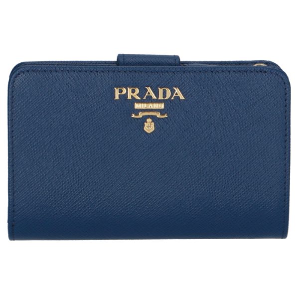 1ml225qwa016 1 PRADA Embossed Calfskin Bifold Wallet