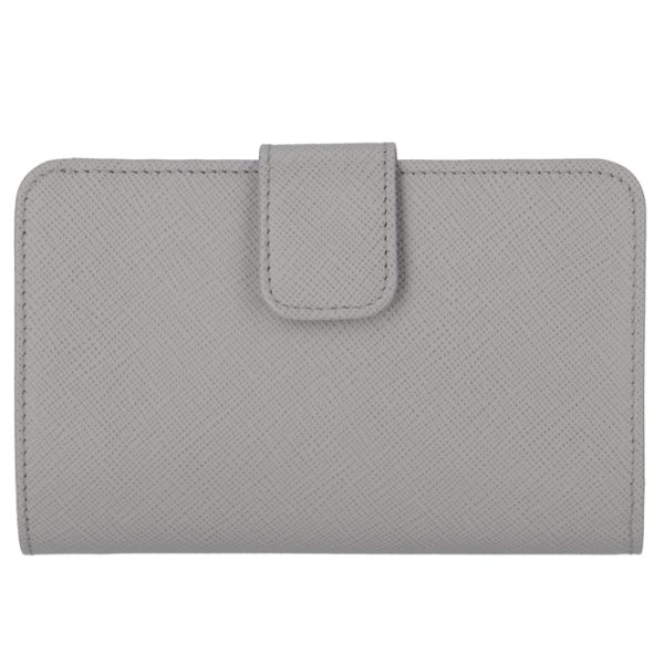 1ml225qwa424 2 PRADA Bifold Saffiano Wallet Gray