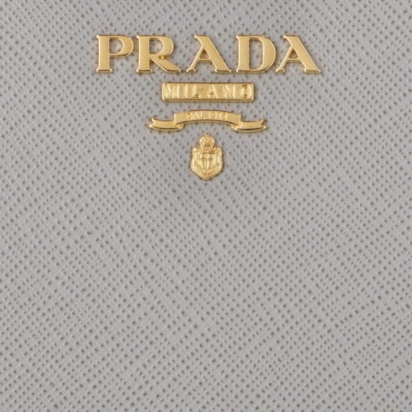 1ml225qwa424 3 PRADA Bifold Saffiano Wallet Gray