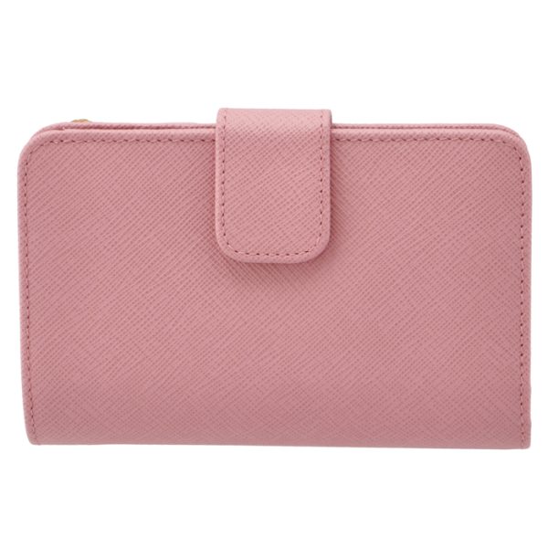 1ml225qwa442 2 PRADA Bifold Saffiano Wallet Pink