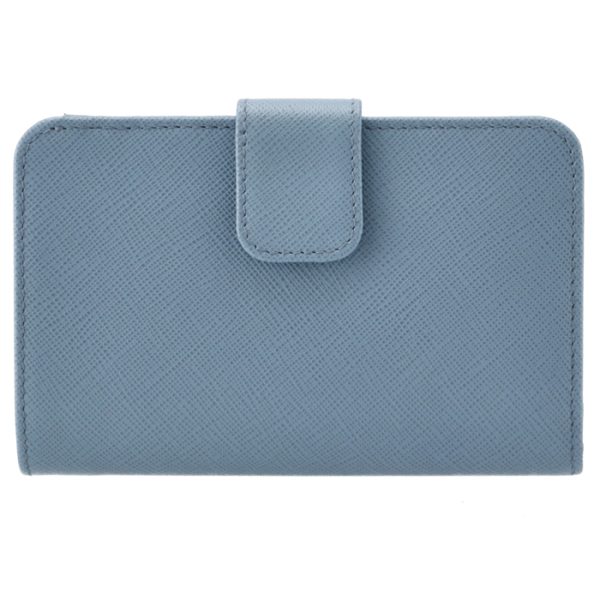 1ml225qwa637 2 PRADA Bifold Saffiano Wallet Blue