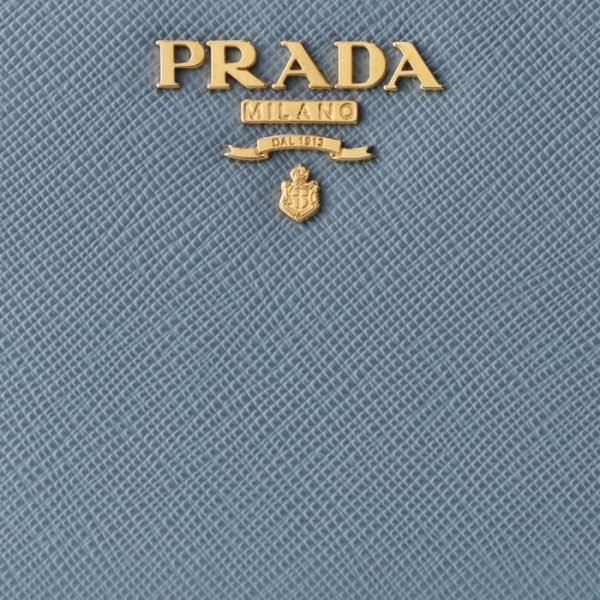 1ml225qwa637 3 PRADA Bifold Saffiano Wallet Blue