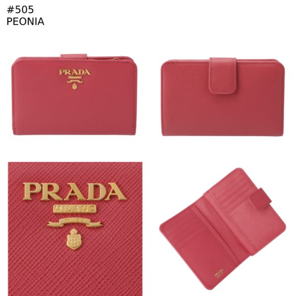 1ml225qwa 7 PRADA Bifold Saffiano Metal Wallet