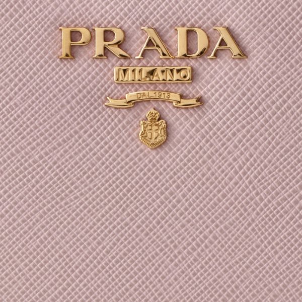 1ml225qwae18 3 PRADA Bifold Folding Saffiano Wallet Pink