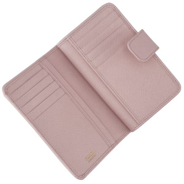 1ml225qwae18 4 PRADA Bifold Folding Saffiano Wallet Pink