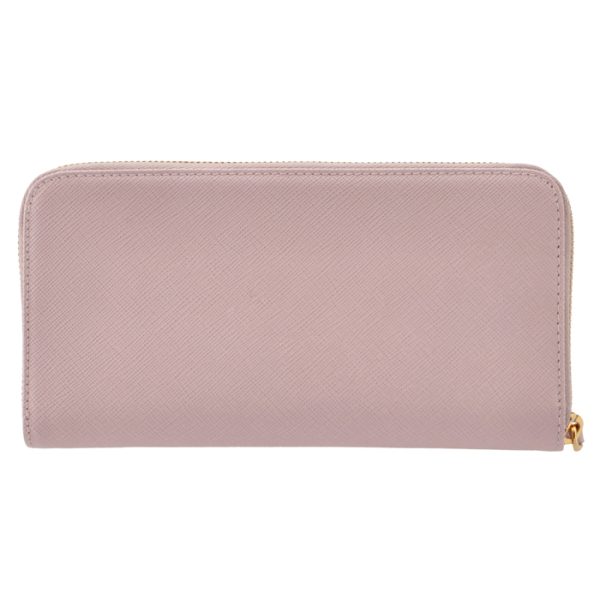 1ml506qwae18 2 PRADA Saffiano Round Zip Wallet Pink