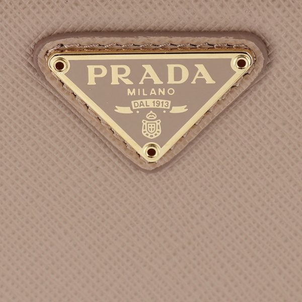 1mm268qhh236 3 PRADA Saffiano Leather Coin Purse Beige