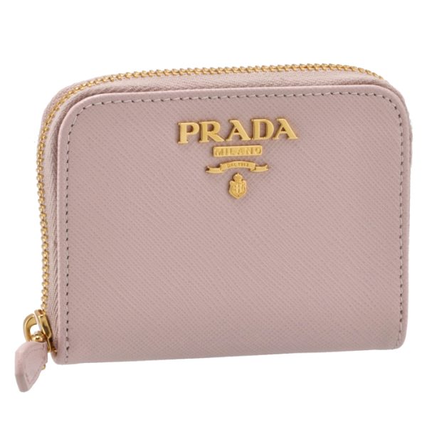 1mm268qwae18 PRADA Saffiano Leather Coin Purse Pink