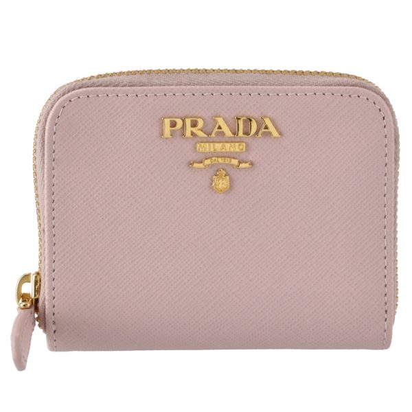 1mm268qwae18 1 PRADA Saffiano Leather Coin Purse Pink