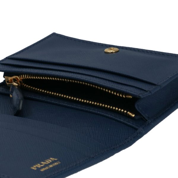 1mv021qwa016 6 PRADA Bifold Saffiano Wallet Navy