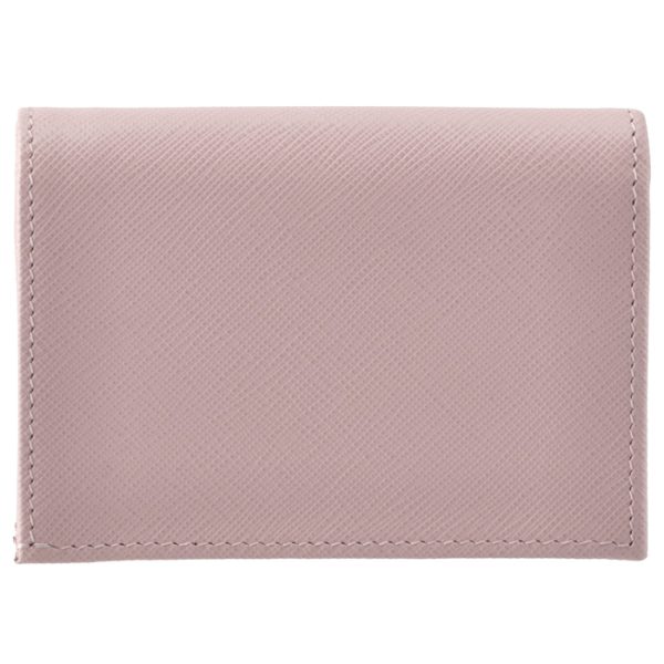 1mv021qwae18 2 PRADA Bifold Saffiano Mini Wallet Pink