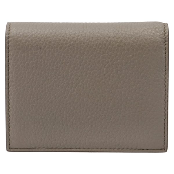 1mv2042bg51ov 2 PRADA Bifold Calf Leather Mini Wallet Gray x Beige