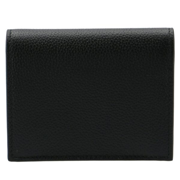 1mv2042bg5wcl 2 PRADA Bifold Calf Leather Mini Wallet Black x Beige