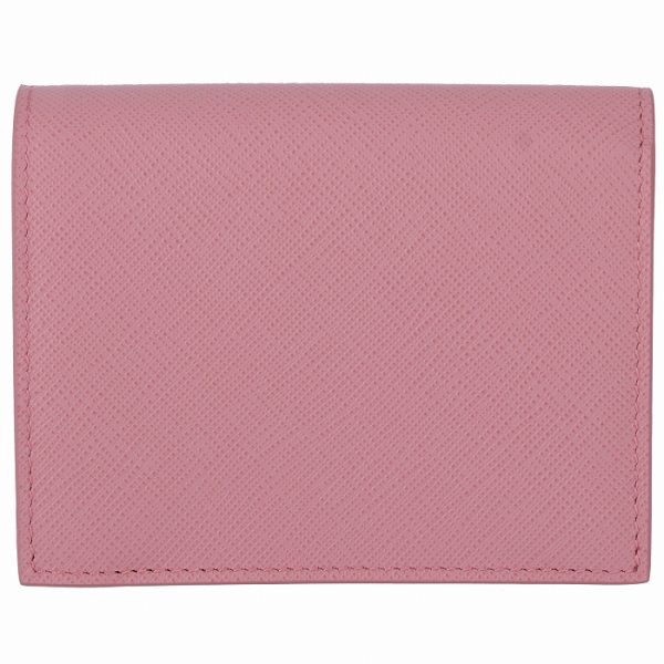 1mv2042ebw442 2 PRADA Mini Wallet Saffiano Leather Bifold Pink