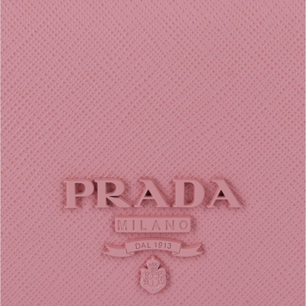 1mv2042ebw442 3 PRADA Mini Wallet Saffiano Leather Bifold Pink