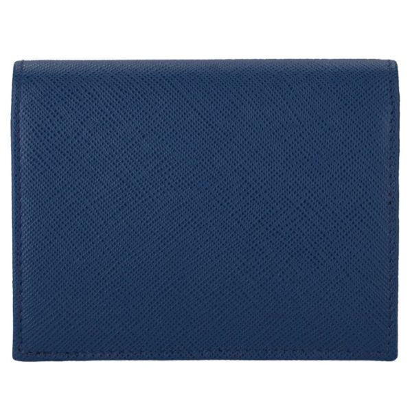 1mv204qwa016 2 PRADA Saffiano Bifold Mini Wallet Blue Navy