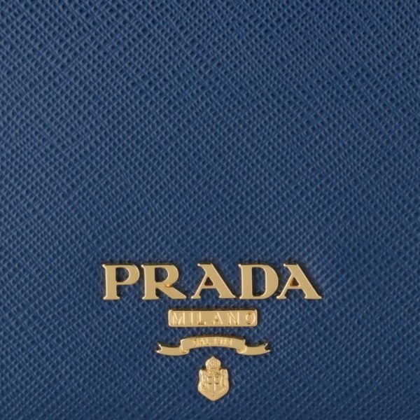 1mv204qwa016 3 PRADA Saffiano Bifold Mini Wallet Blue Navy