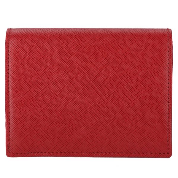 1mv204qwa68z 2 PRADA Saffiano Bifold Mini Wallet Red