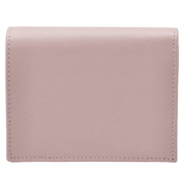 1mv204qwae18 2 PRADA Bifold Mini Wallet Saffiano Pink