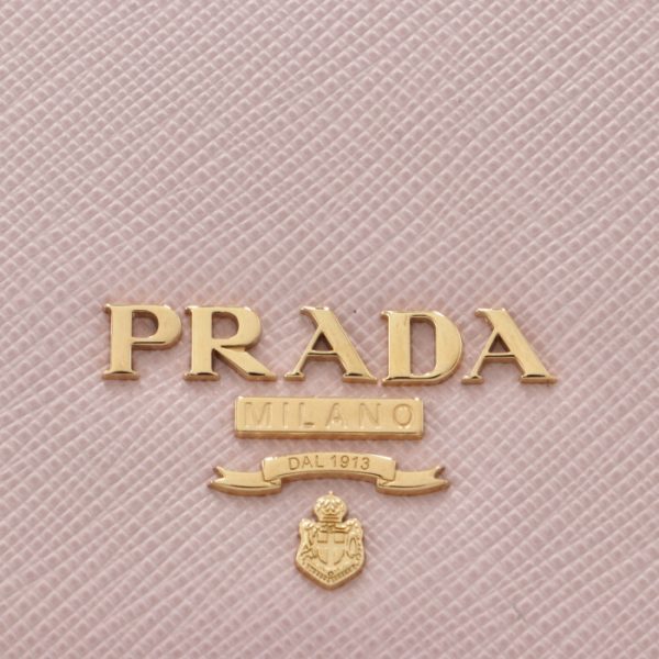 1mv204qwae18 3 PRADA Bifold Mini Wallet Saffiano Pink