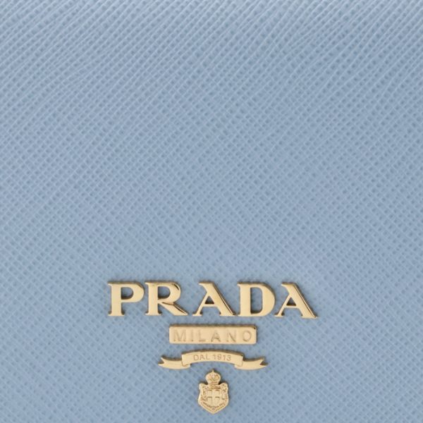 1mv204zlp 3 PRADA Bifold Saffiano Bicolor Mini Wallet