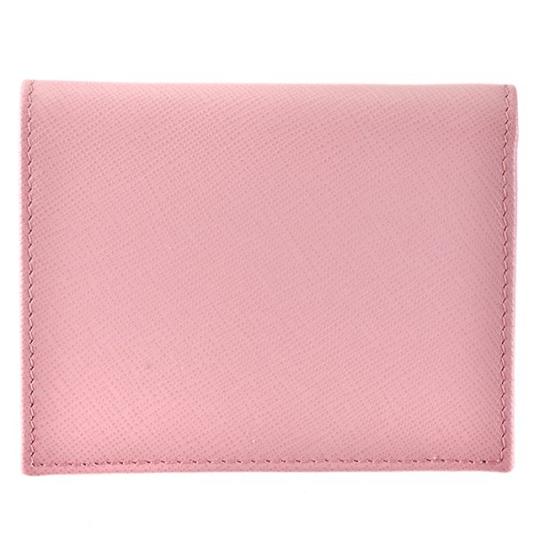 1mv204zlpbtz 2 PRADA Bifold Saffiano Bicolor Pink