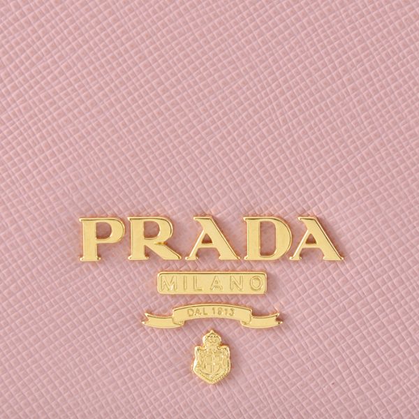 1mv204zlpbtz 5 PRADA Bifold Saffiano Bicolor Pink