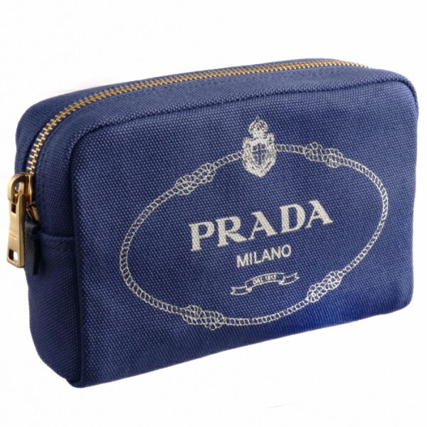 1na02120lctl PRADA Canapa Pouch Canvas Navy