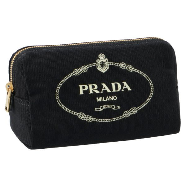 1na69320ln12 PRADA Canapa Canvas Pouch Black