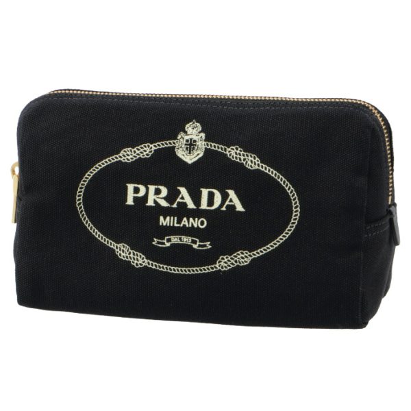 1na69320ln12 1 PRADA Canapa Canvas Pouch Black