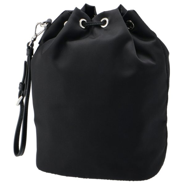 1ne369067002 2 PRADA Nylon Mini Bucket Bag Drawstring Black