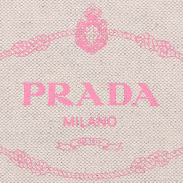 1nh018zpxn9t 4 PRADA Logo Canvas Pouch Clutch Beige x Pink