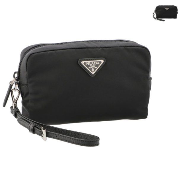 1ns021r067 PRADA Pouch Re Nylon Strap Cosmetic Pouch