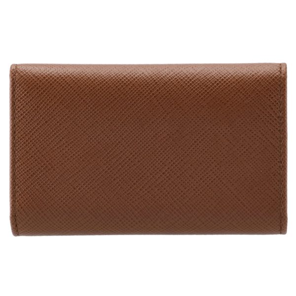 1pg004qwa046 2 PRADA Key Case Saffiano Brown