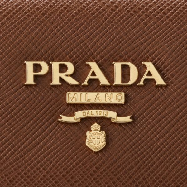 1pg004qwa046 3 PRADA Key Case Saffiano Brown