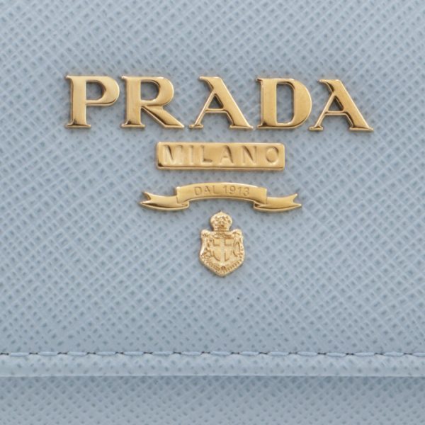 1pg004qwa076 3 PRADA Key Case Saffiano Blue