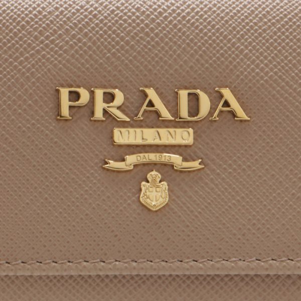 1pg004qwa236 3 PRADA Key Case 4 Series Ladies Saffiano Bag Beige