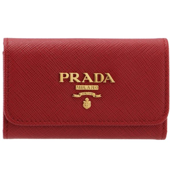 1pg004qwa68z 1 PRADA Key Case Saffiano Red