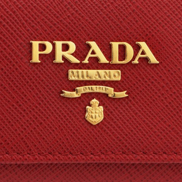 1pg004qwa68z 3 PRADA Key Case Saffiano Red