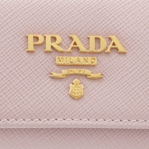 1pg004qwae18 3 PRADA Key Case Saffiano Pink